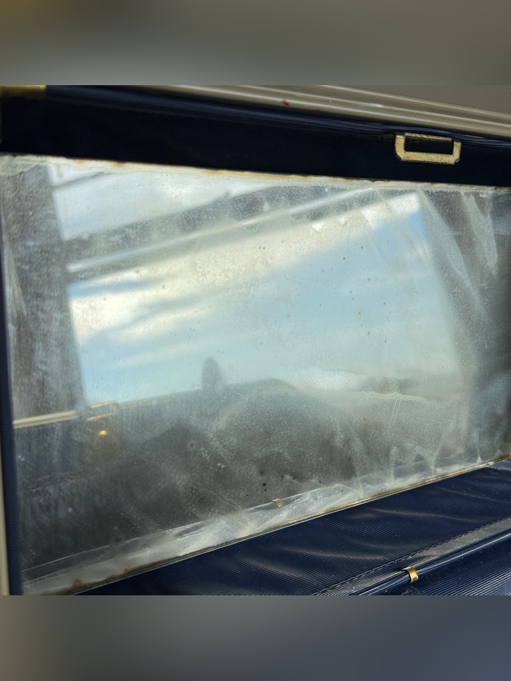 Vtg Samsonite Schwayder Train Luggage 4712 Makeup Travel Case Blue Marble 13x9x8 - Picture 9 of 14